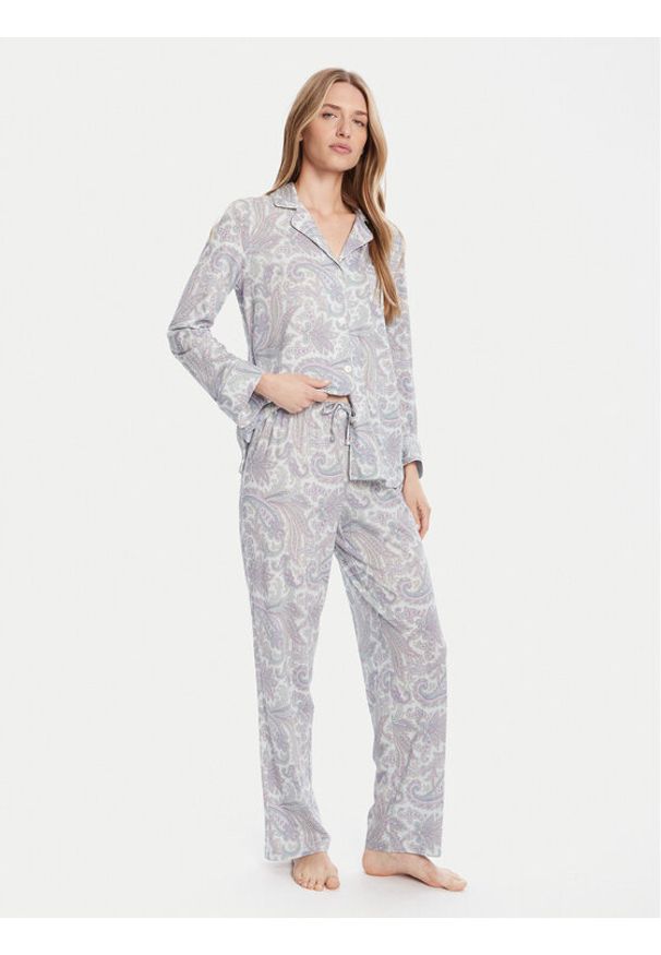 Lauren Ralph Lauren - LAUREN RALPH LAUREN Piżama ILN92451 Kolorowy Regular Fit. Materiał: bawełna. Wzór: kolorowy