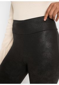 bonprix - Legginsy ocieplane z połyskującą powłoką. Kolor: czarny #2