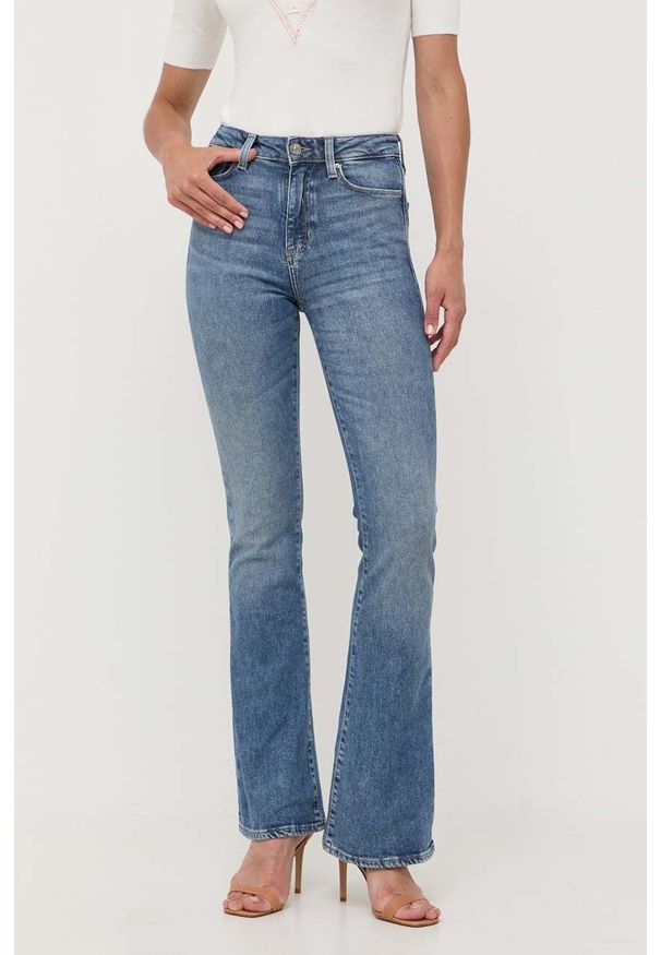 Guess jeansy damskie high waist. Stan: podwyższony. Kolor: niebieski