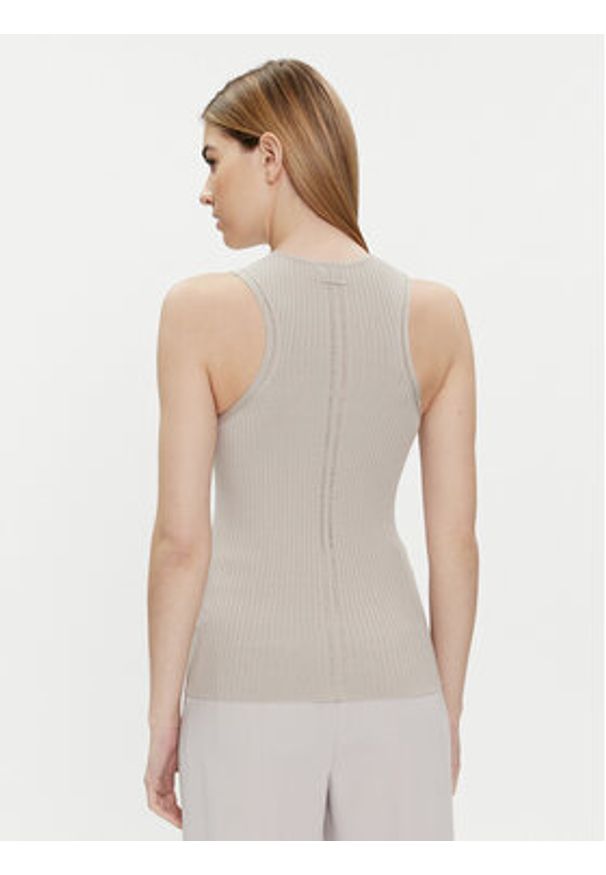Calvin Klein Top K20K206506 Biały Slim Fit. Kolor: biały. Materiał: wiskoza