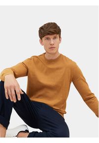 Tom Tailor Sweter 1027661 Brązowy Regular Fit. Kolor: brązowy. Materiał: bawełna