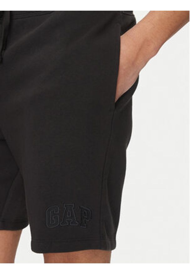 GAP - Gap Szorty sportowe 866651-00 Czarny Regular Fit. Kolor: czarny. Materiał: bawełna. Styl: sportowy