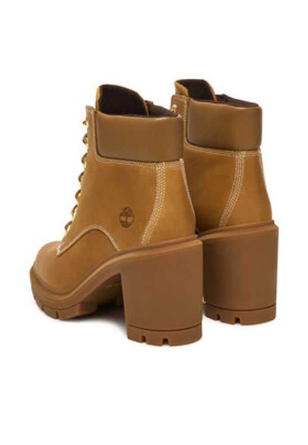 Timberland Botki Allington Heights Mid Lace Up TB0A2CKCEN11 Brązowy. Kolor: brązowy. Materiał: skóra
