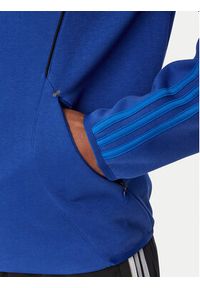 Adidas - adidas Polar Spacer Teamgeist 26 Cutline Fullzip Hoodie KW0887 Niebieski Regular Fit. Okazja: na spacer. Kolor: niebieski. Materiał: bawełna #4