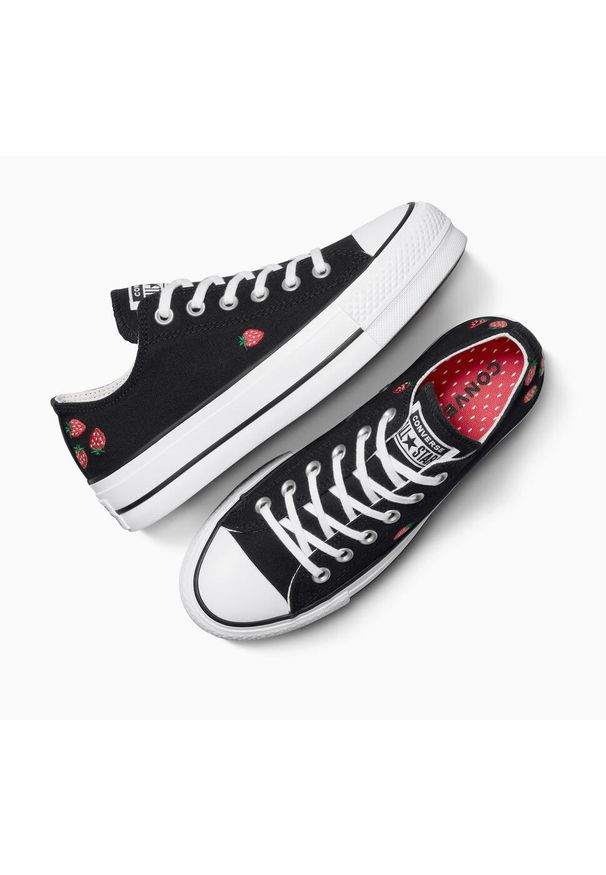 Converse - Buty CONVERSE CHUCK TAYLOR ALL STAR LIFT OX Czarny. Kolor: czarny. Materiał: materiał. Obcas: na platformie. Styl: sportowy