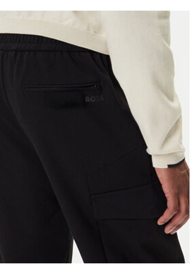 BOSS Spodnie materiałowe T_Urbanex Cargo 50547454 Czarny Regular Fit. Kolor: czarny. Materiał: wiskoza