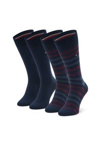 TOMMY HILFIGER - Zestaw 2 par wysokich skarpet męskich Tommy Hilfiger. Kolor: niebieski #1