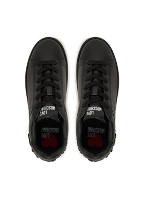 Love Moschino - LOVE MOSCHINO Sneakersy JA15305G0NIAL00A Czarny. Kolor: czarny. Materiał: skóra