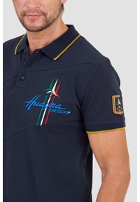 Aeronautica Militare - AERONAUTICA MILLITARE Granatowa koszulka polo Sleeve. Typ kołnierza: polo. Kolor: niebieski