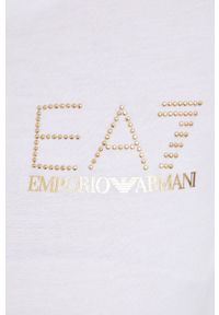 EA7 Emporio Armani - T-shirt 8NTT65.TJDQZ.NOS. Okazja: na co dzień. Kolor: biały. Materiał: dzianina. Styl: casual #5