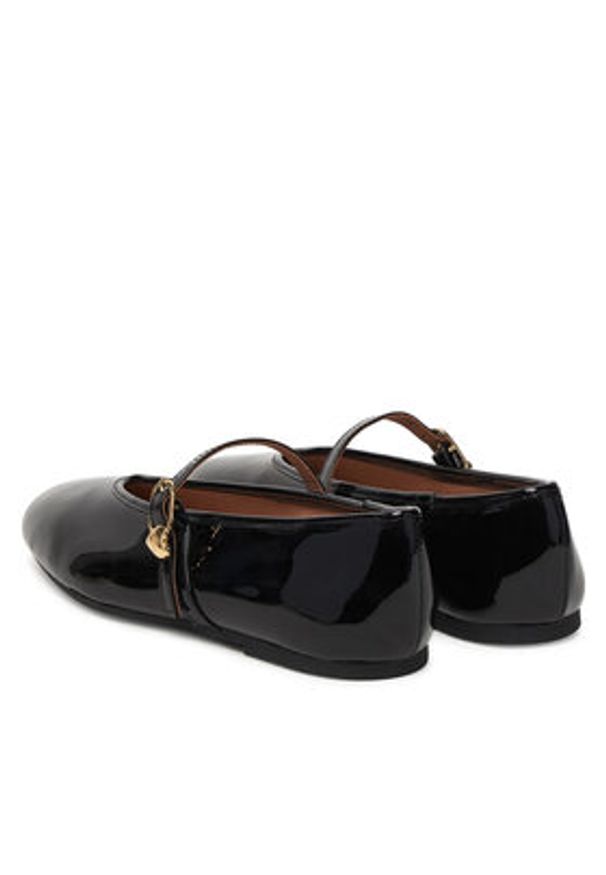 Love Moschino - LOVE MOSCHINO Baleriny JA11101G1OIH0000 Czarny. Kolor: czarny. Materiał: skóra, zamsz