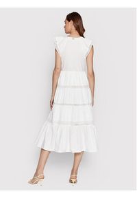 TwinSet - TWINSET Sukienka letnia 221TT2030 Biały Regular Fit. Kolor: biały. Materiał: bawełna. Sezon: lato #3