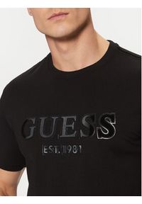 Guess T-Shirt M5RI12 J1314 Czarny Slim Fit. Kolor: czarny. Materiał: bawełna