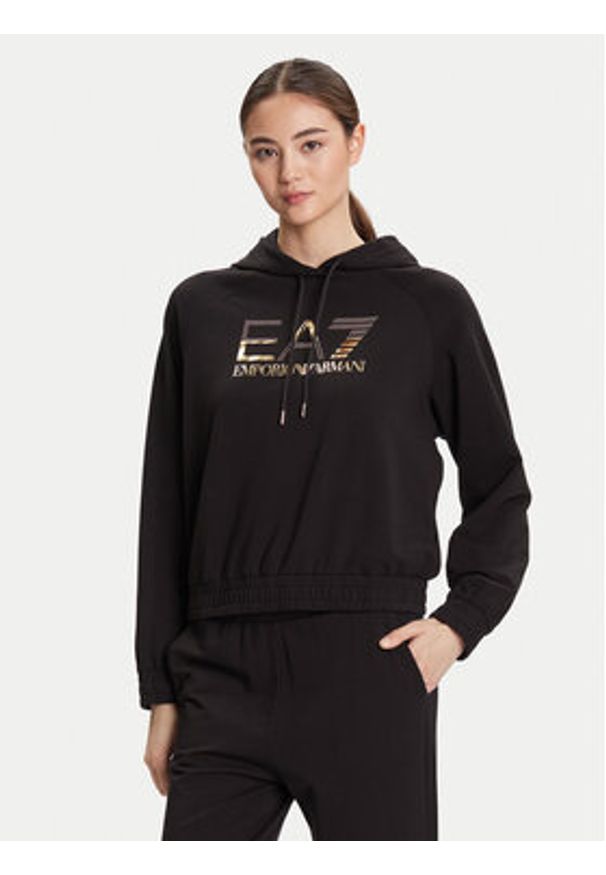 EA7 Emporio Armani Dres 7W000687 AF12502 UC001 Czarny Regular Fit. Kolor: czarny. Materiał: bawełna