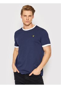 Lyle & Scott T-Shirt Ringer TS705VOG Granatowy Regular Fit. Kolor: niebieski. Materiał: bawełna #1