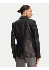 Serge Pariente Kurtka skórzana Caprice Czarny Slim Fit. Kolor: czarny. Materiał: skóra