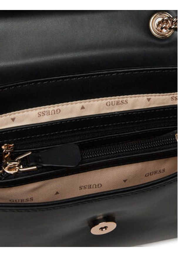 Guess Torebka Daryna II HWVG72 08200 Czarny. Kolor: czarny. Materiał: skórzane