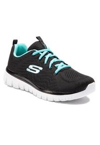 skechers - Skechers Sneakersy Get Connected 12615/BKTQ Czarny. Kolor: czarny. Materiał: mesh, materiał #3