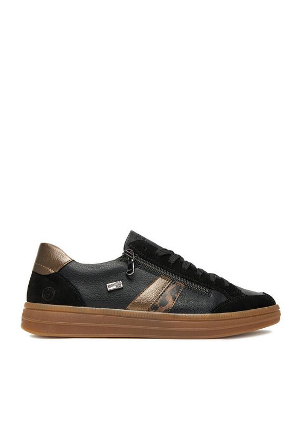 Remonte Sneakersy D2C04-03 Czarny. Kolor: czarny. Materiał: skóra
