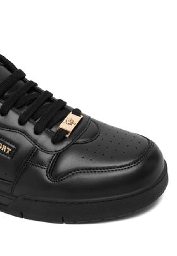 Plein Sport Sneakersy FAES USC0794 SLE004N Czarny. Kolor: czarny. Materiał: skóra