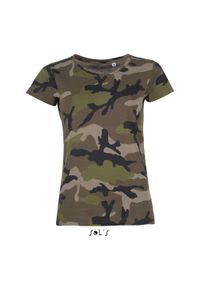 SOL'S - Koszulka damska Sol's Camo. Kolor: wielokolorowy, zielony, brązowy #1