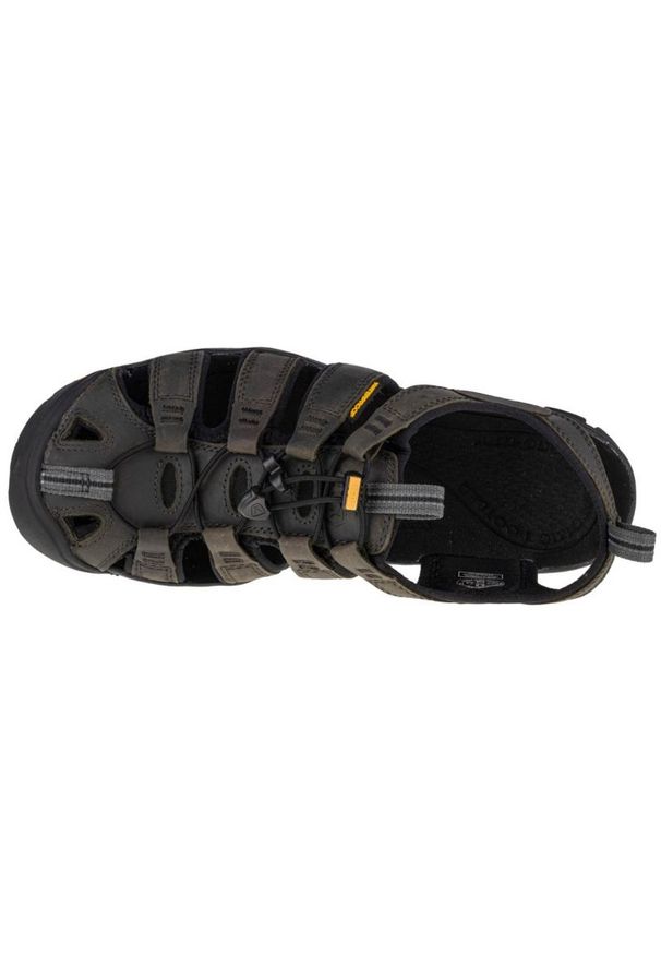 keen - Sandały Keen Clearwater Cnx Leather M 101310 szare. Kolor: szary. Materiał: skóra, guma