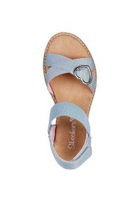 skechers - Sandały Skechers Miss Desert Kiss Hi, Dzieci. Kolor: niebieski. Materiał: materiał