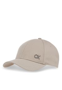 Calvin Klein Czapka z daszkiem Bombed Metal K50K512349 Beżowy. Kolor: beżowy. Materiał: materiał, bawełna