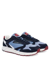 TOMMY HILFIGER - Tommy Hilfiger Sneakersy Outdoor Runner FM0FM05945 Niebieski. Kolor: niebieski. Materiał: skóra, zamsz. Sport: outdoor #5