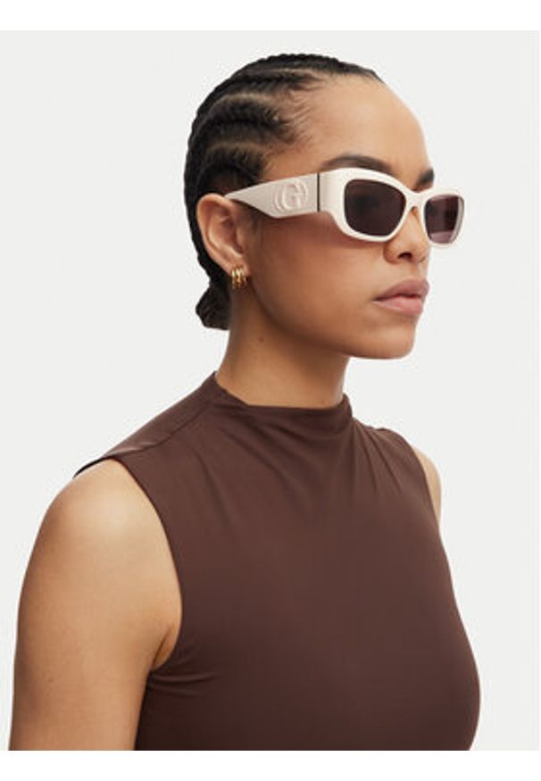 Guess Okulary przeciwsłoneczne GU00253 Kremowy. Kolor: kremowy