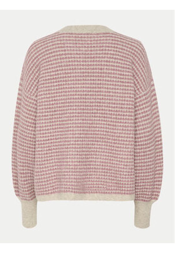 Kaffe Sweter Ellery 10509032 Różowy Loose Fit. Kolor: różowy. Materiał: syntetyk