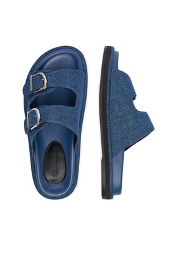Guess Jeans Klapki EO-R26SS03458 Granatowy. Kolor: niebieski. Materiał: materiał