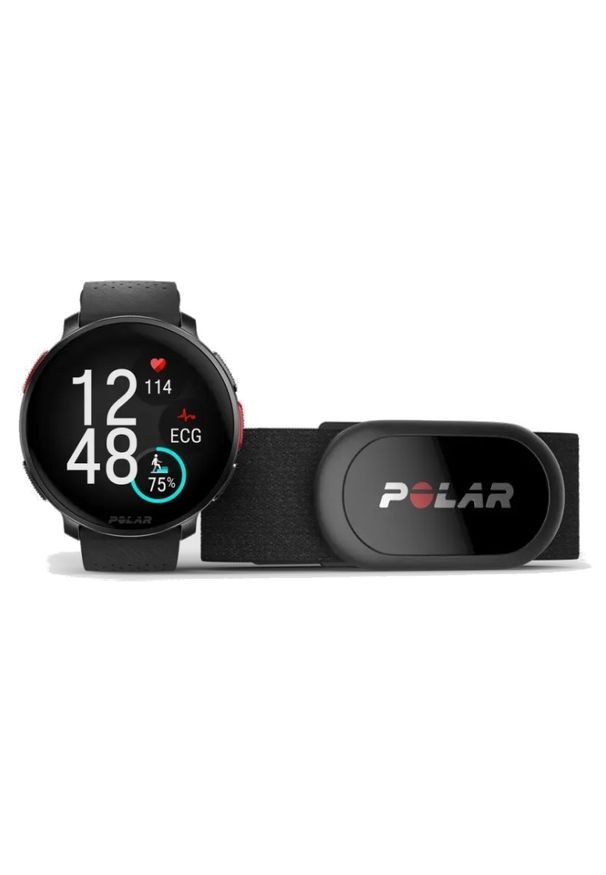 POLAR - Zegarek sportowy Polar Vantage V3 H10 czarno-czarny S-L. Kolor: czarny. Materiał: polar. Styl: sportowy