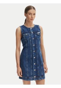 Calvin Klein Jeans Sukienka jeansowa LV047F761G Granatowy Slim Fit. Kolor: niebieski. Materiał: bawełna #1