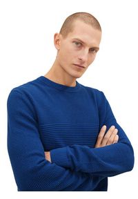 Tom Tailor Sweter 1032302 Niebieski Regular Fit. Kolor: niebieski. Materiał: bawełna #4