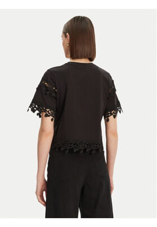 Morgan Bluzka 251-DFUTUR Czarny Regular Fit. Kolor: czarny. Materiał: bawełna