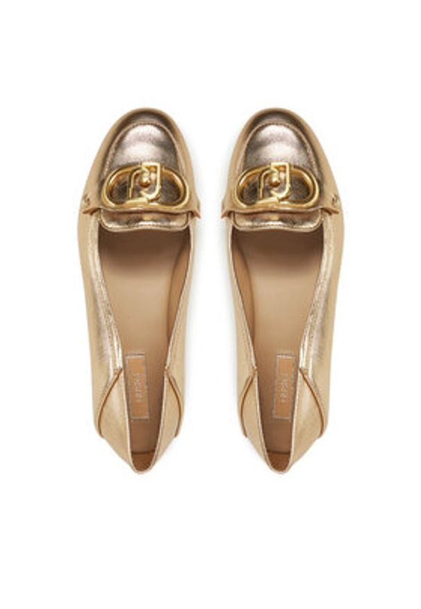 Liu Jo Loafersy SA5037 PX186 Złoty. Kolor: złoty. Materiał: skóra