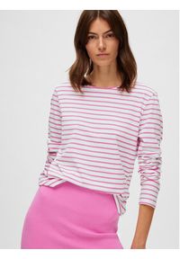 Selected Femme Bluzka Essential 16087915 Różowy Regular Fit. Kolor: różowy. Materiał: bawełna #3
