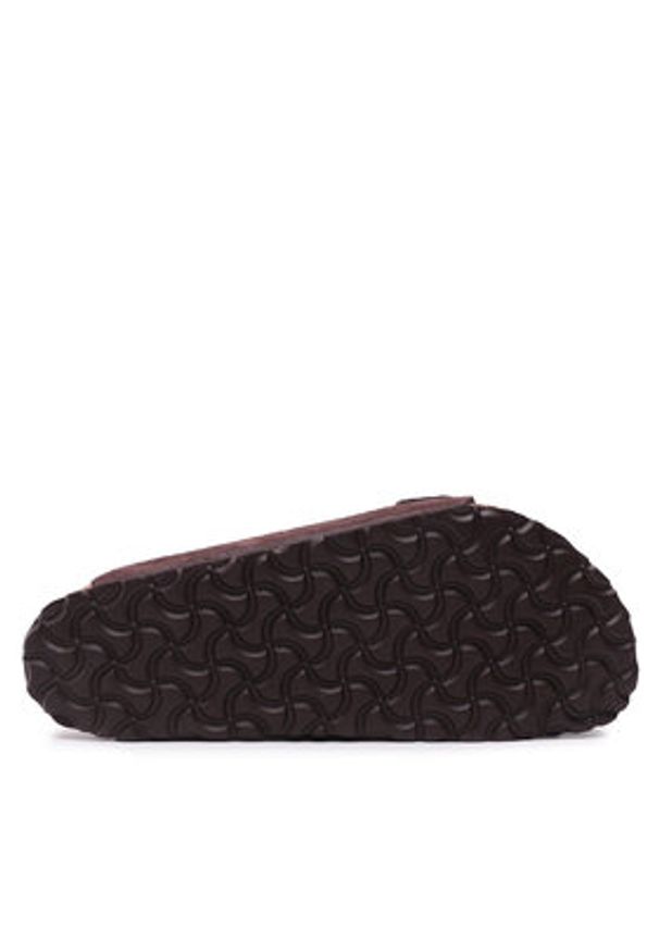 Birkenstock Klapki Arizona Bs 1022457 Brązowy. Kolor: brązowy. Materiał: zamsz, skóra