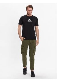Alpha Industries T-Shirt Basic 118533 Czarny Regular Fit. Kolor: czarny. Materiał: bawełna