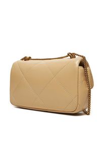 Tory Burch Torebka Kira Diamond Quilt Pave Mini Flap Bag 161913 Beżowy. Kolor: beżowy. Materiał: skórzane #4