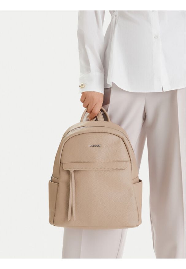 Lasocki Plecak CEO-LSK-L-007-07 Beżowy. Kolor: beżowy