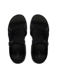 skechers - Skechers Sandały Go Walk Arch Fit 2.0 229309/BBK Czarny. Kolor: czarny. Materiał: skóra #4
