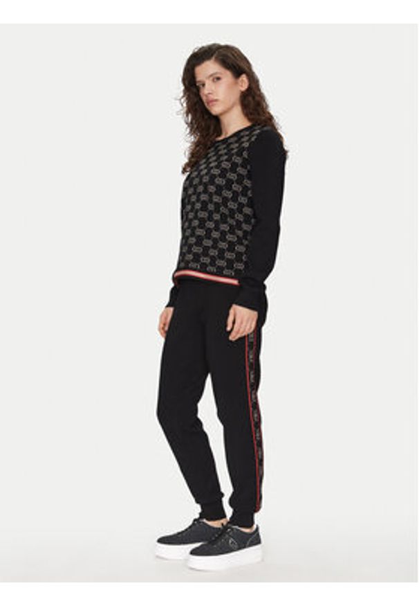Liu Jo Sport Spodnie dresowe TF4226 MS63L Czarny Regular Fit. Kolor: czarny. Materiał: syntetyk
