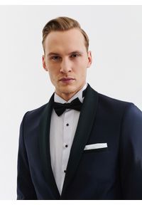 Pako Lorente - PAKO LORENTE – Marynarka smokingowa P000B-3S-002-G-S. Okazja: na ślub cywilny, na wesele. Materiał: wełna #6