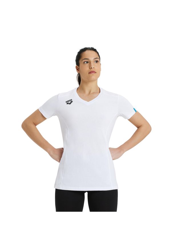 Koszulka damska Arena Team T-Shirt Panel. Kolor: biały. Materiał: bawełna. Sport: fitness