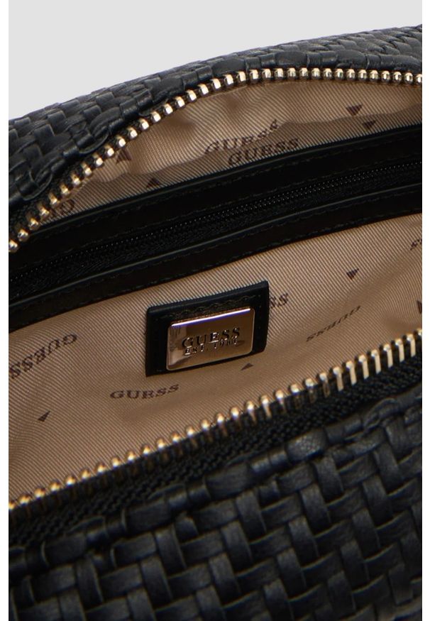 Guess - GUESS Czarna damska torebka Mirema. Kolor: czarny. Materiał: skórzane