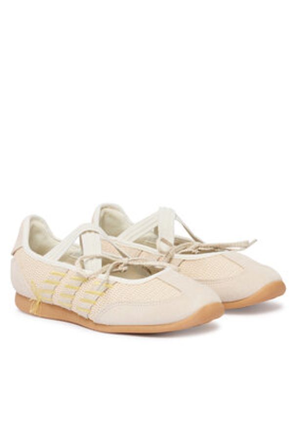 Adidas - adidas Baleriny Barreda Mary Jane KI3380 Beżowy. Kolor: beżowy. Materiał: skóra, zamsz