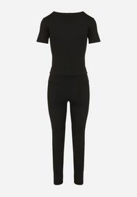Born2be - Czarny Komplet Sportowy Legginsy i Dopasowany T-shirt Silendria. Kolor: czarny #5