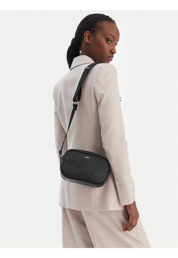 BOSS Torebka 50558012 Czarny. Kolor: czarny. Materiał: skórzane